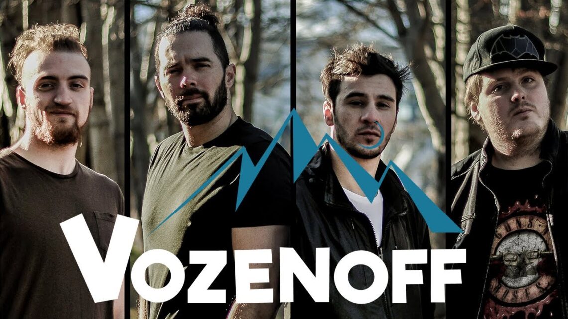 La banda "Vozenoff" posando en su ciudad, Ushuaia.