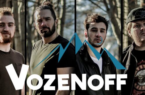 La banda "Vozenoff" posando en su ciudad, Ushuaia.