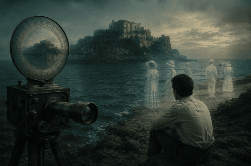 Imagen conceptual de "La invención de Morel", una novela de Adolfo Bioy Casares.