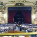 Vista interior de la librería El Ateneo Grand Splendid en Buenos Aires con sus palcos y la cúpula.