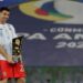 Emiliano "Dibu" Martínez celebrando tras ganar la Copa América 2021.