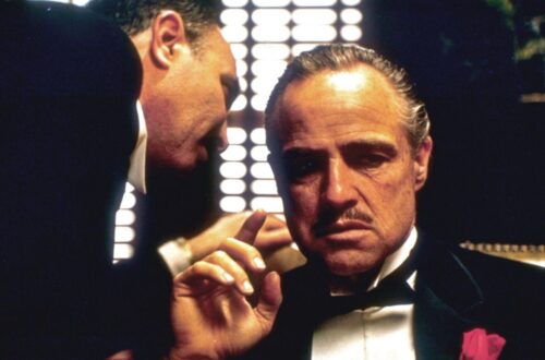 Marlon Brando interpretando a Vito Corleone en "El padrino".
