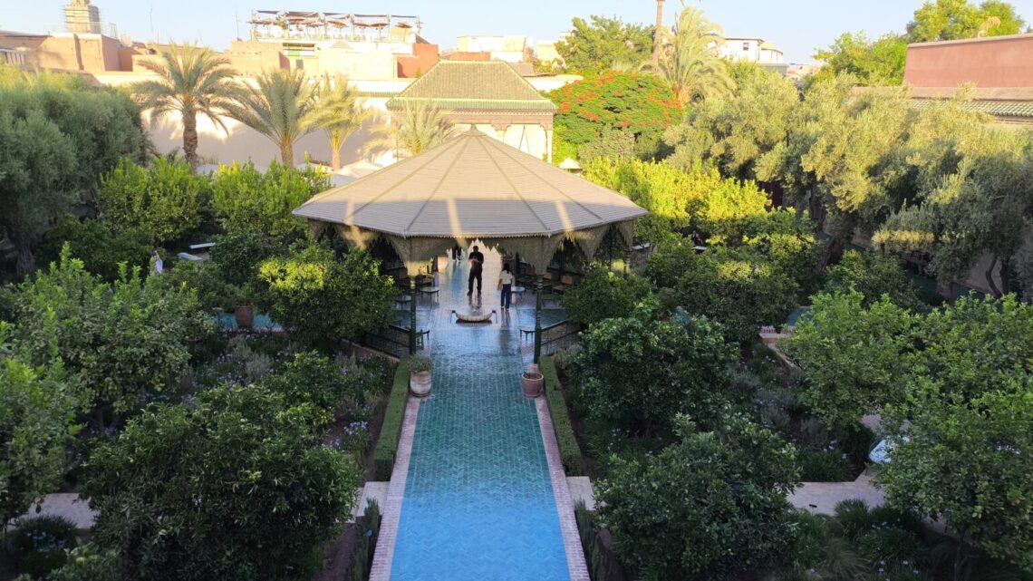 Perspectiva de El Jardín Secreto de Marrakech.