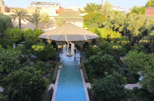 Perspectiva de El Jardín Secreto de Marrakech.
