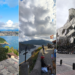 Panorámica de distintos sitios en una ruta por el País Vasco.