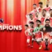 Jugadores y cuerpo técnico del Arsenal celebrando la conquista de la Premier League