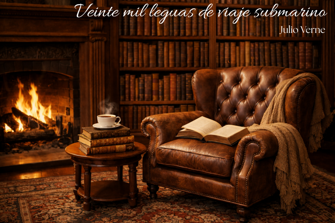 Martín Bugliavaz analizando la novela Veinte mil leguas de viaje submarino de Julio Verne