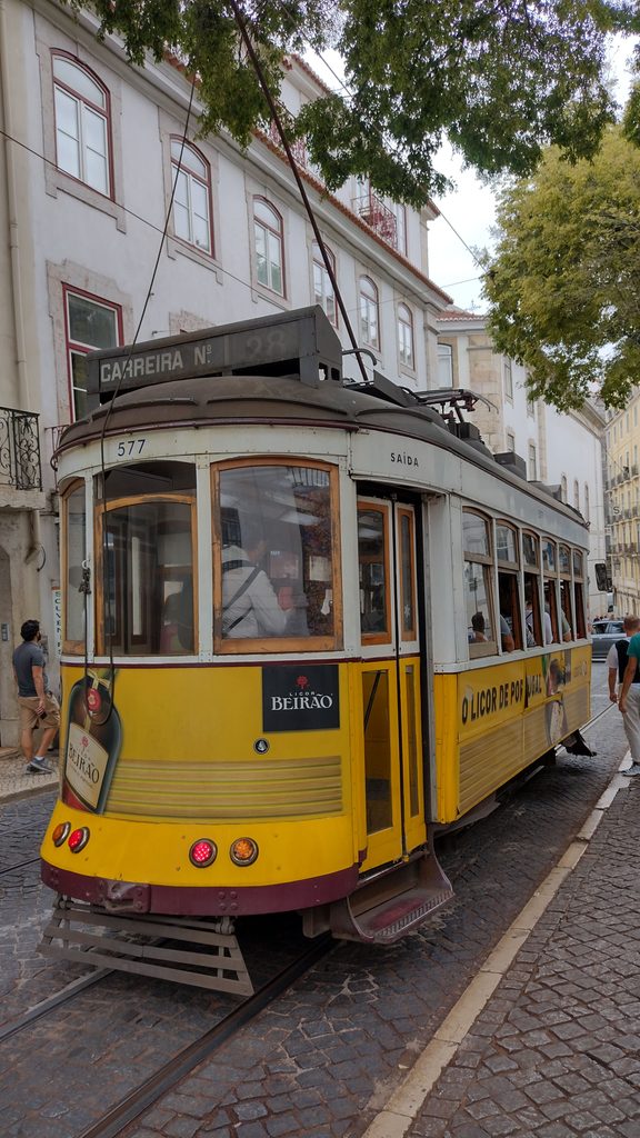 El tranvía amarillo de Lisboa.